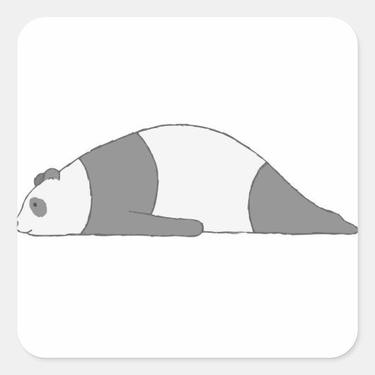Planking Panda Vierkante Sticker (Voorkant)