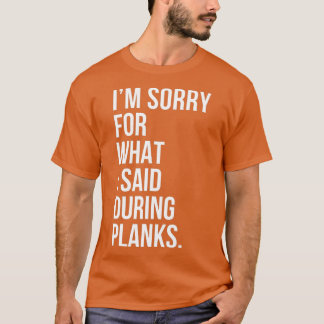 Planks Funny Planking Gym Fitness Workout T-shirt