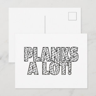 Planks Veel Core Fitness Workout Quote Briefkaart