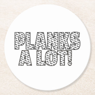 Planks Veel Core Fitness Workout Quote Ronde Kartonnen Onderzetter