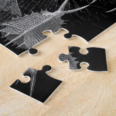 Plankton Shells in Black and White (Cyrtoidea) Legpuzzel (Zijkant)