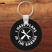 Plannen in de auto van de garage sleutelhanger (Voorkant)