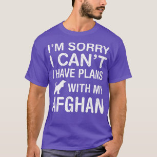 Plannen met mijn Afghaanse hond Funny Pet Lover Pu T-shirt