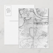 Plannen van het beginsel Towers, Forts Briefkaart (Voorkant / Achterkant)
