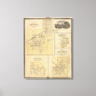 Plannen van Newton, Prairie City Canvas Afdruk