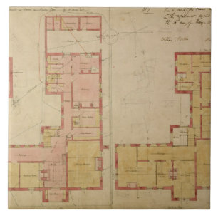 Plannen voor het Rode Huis, Bexley Heath, 1859 (pe Tegeltje