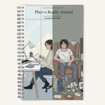 Plannen vs Reality Spiral Notitieboek – Funny Jour