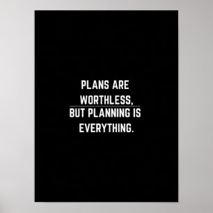 Plannen zijn waardeloos - Motivatie Poster