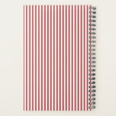 Planner (14 x 21,6 cm) - Burgundy Stripe Pattern (Dos)
