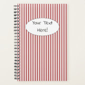 Planner (14 x 21,6 cm) - Burgundy Stripe Pattern (Devant)
