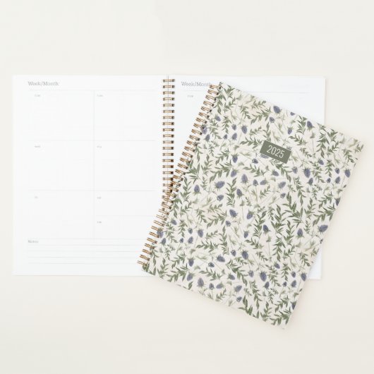Planner 2025 Fleurs de chardon (Devant avec enveloppe)