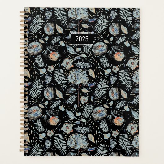 Planner 2025 Hydrangea Bloemenpatroon (Voorkant)