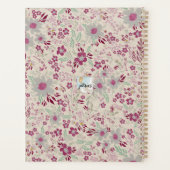 Planner 2025 rose gris floral (Dos)