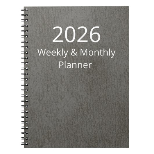 Planner 2026 Weekly and Monthly Notitieboek (Voorkant)