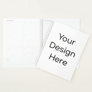 Planner 21,59 cm x 27,94 cm Hardcover Spiraal Wit