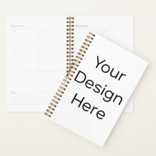 Planner 5.5" x 8.5" Harde Kaft Spiraal Goud