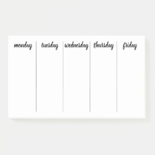 Planner  7-daags traanwegkalender post-it® notes