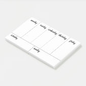 Planner 7 dagen scheur weg kalender post-it® notes (Schuin)