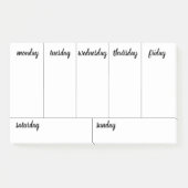Planner 7 dagen scheur weg kalender post-it® notes (Voorkant)