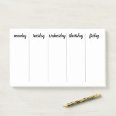 Planner 7 dagen scheur weg kalender post-it® notes (Op bureau)