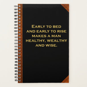 Planner Ben Franklin Quote Early Bed Rise