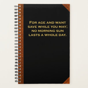 Planner Ben Franklin Quote Morning Sun