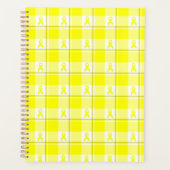 Planner Bladder Cancer Awareness Plaid, Yellow (Devant)