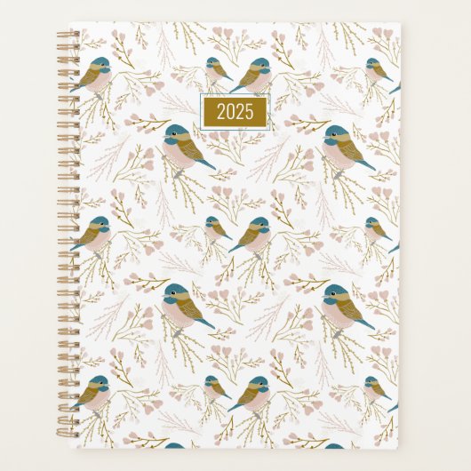 Planner Chickadees Pink Gold 2025 (Devant)