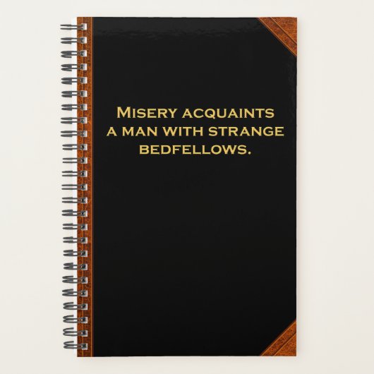 Planner Citation Shakespeare Misère Étrange Compag (Devant)