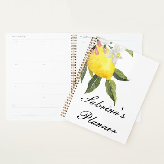 planner citrons personnalisés (Devant avec enveloppe)