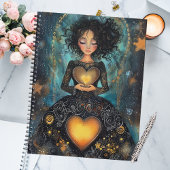 Planner Coeur Noir et Or Enchanted