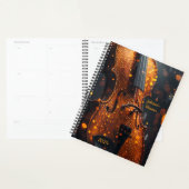 Planner de musique enseignant violoniste étudiant (Devant avec enveloppe)