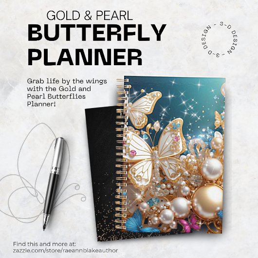Planner de papillons Gold et Pearl