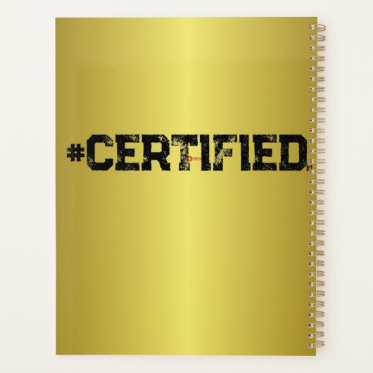 #PLANNER D'OR CERTIFIÉ (Dos)