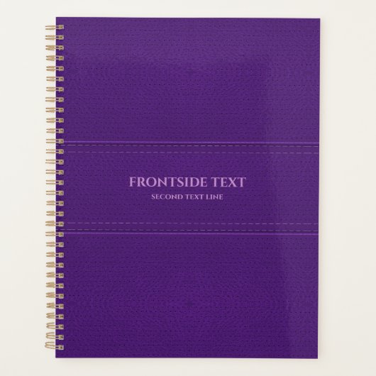 Planner en faux cuir violet (Devant)