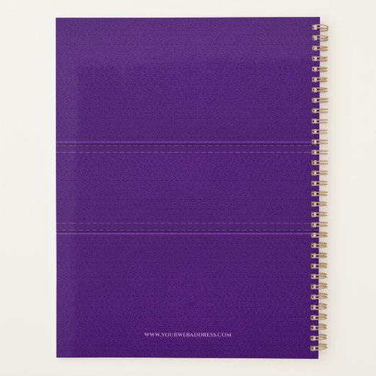Planner en faux cuir violet (Dos)