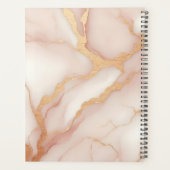 Planner en marbre rose vif avec veines or (Dos)