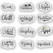 Planner Essentials: Stickerblad voor dagelijkse mo Sticker (Voorkant)