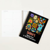 Planner - Funky Monster Doodles : Pensez Big Art (Devant avec enveloppe)