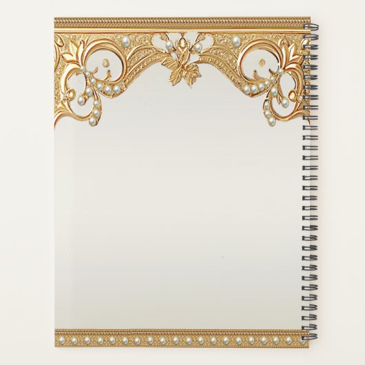 Planner Gold Ornate White Pearls (Dos)