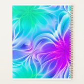 Planner groene roze fluoristische fractale kunst (Achterkant)