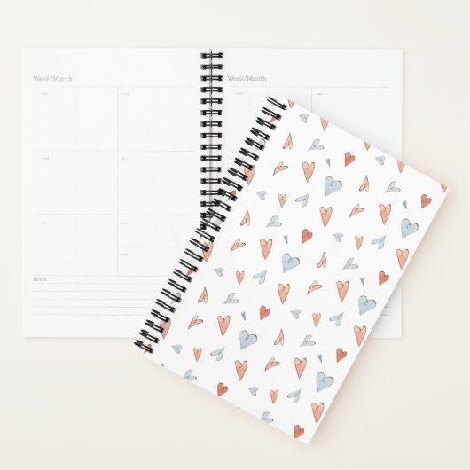 Planner - Hearts Pattern (Devant avec enveloppe)