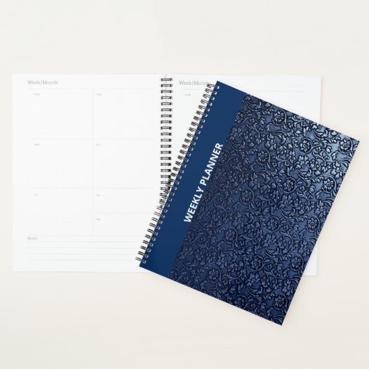 PLANNER HEBDOMADAIRE BLEU (Devant avec enveloppe)