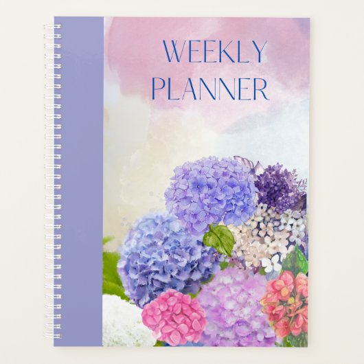 PLANNER HEBDOMADAIRE DES FLEURS D'HYDRANGÉE (Devant)