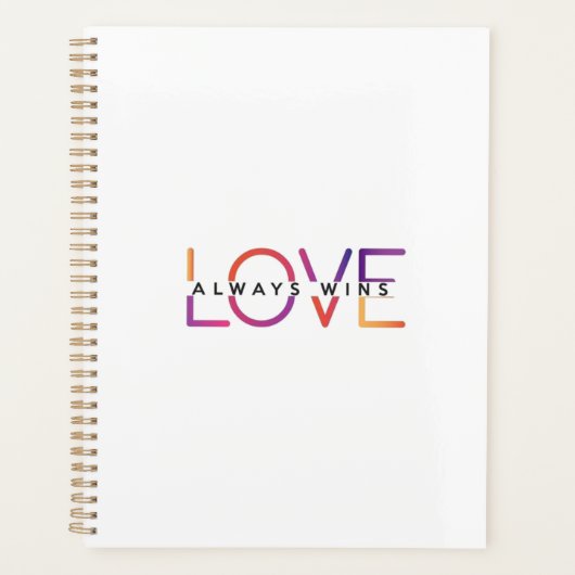 PLANNER - L'AMOUR GAGNE TOUJOURS (Devant)