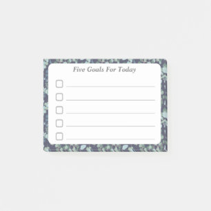Planner lijst van dagelijkse doelstellingen post-it® notes