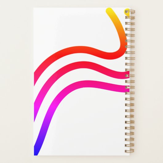 Planner met Gradient Abstract Wave Design (Achterkant)