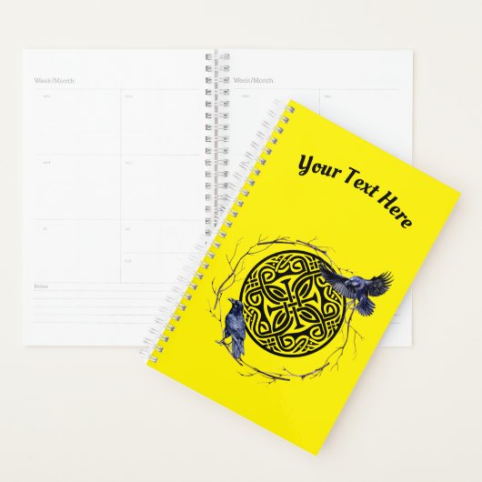 Planner met Keltisch ontwerp met Raven (Display)