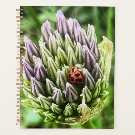 Planner met mooie bloem op de cover (Voorkant)