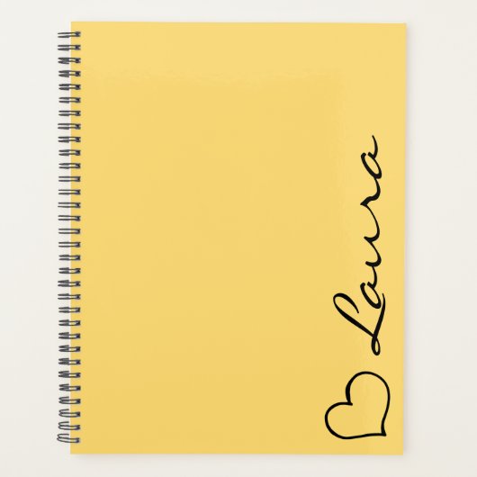 Planner met naam script aangepast cadeau (Voorkant)